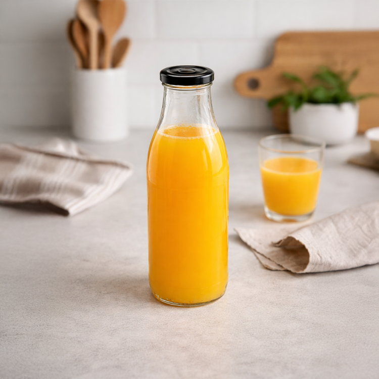 Butelka 750ml z zakrętką fi48 8 sztuk